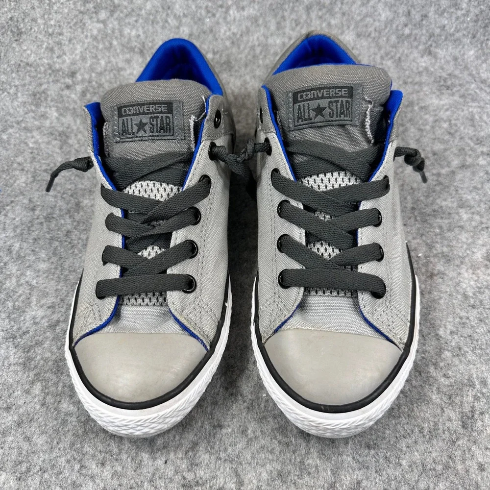 Converse Chuck Taylor All Star Low Gray Blue Canvas Sneakers Junior Size 6